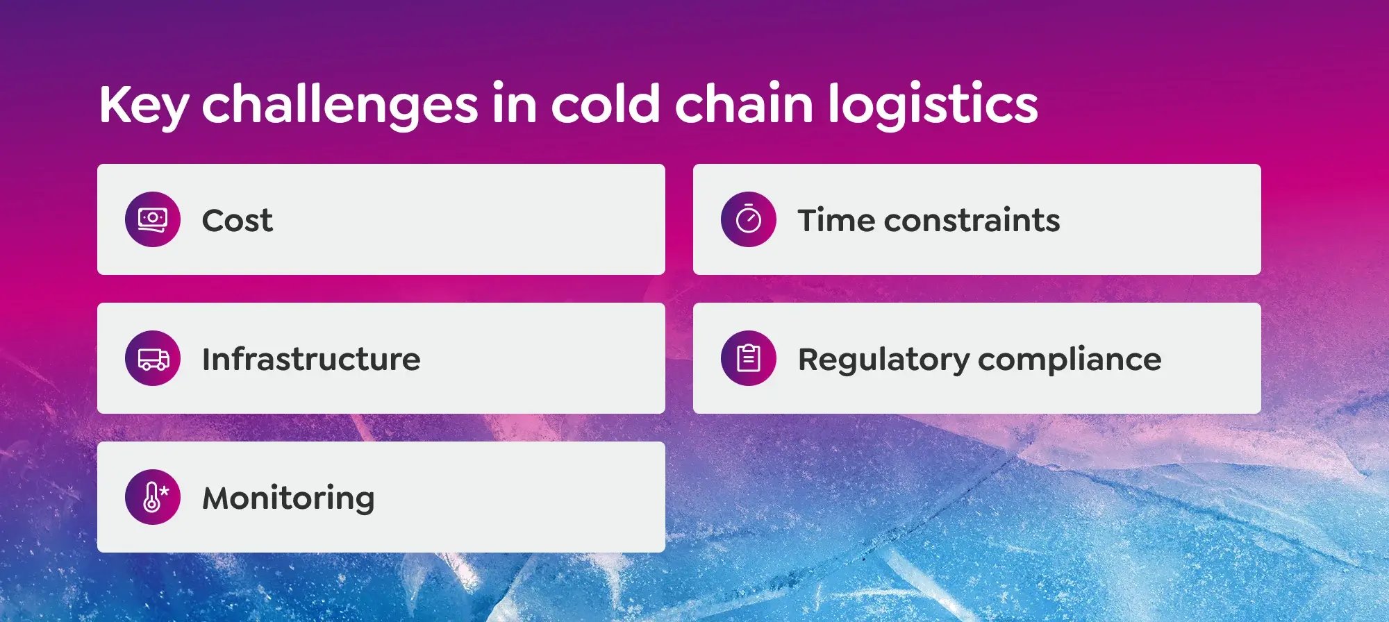 Key challenges in cold chain logistics