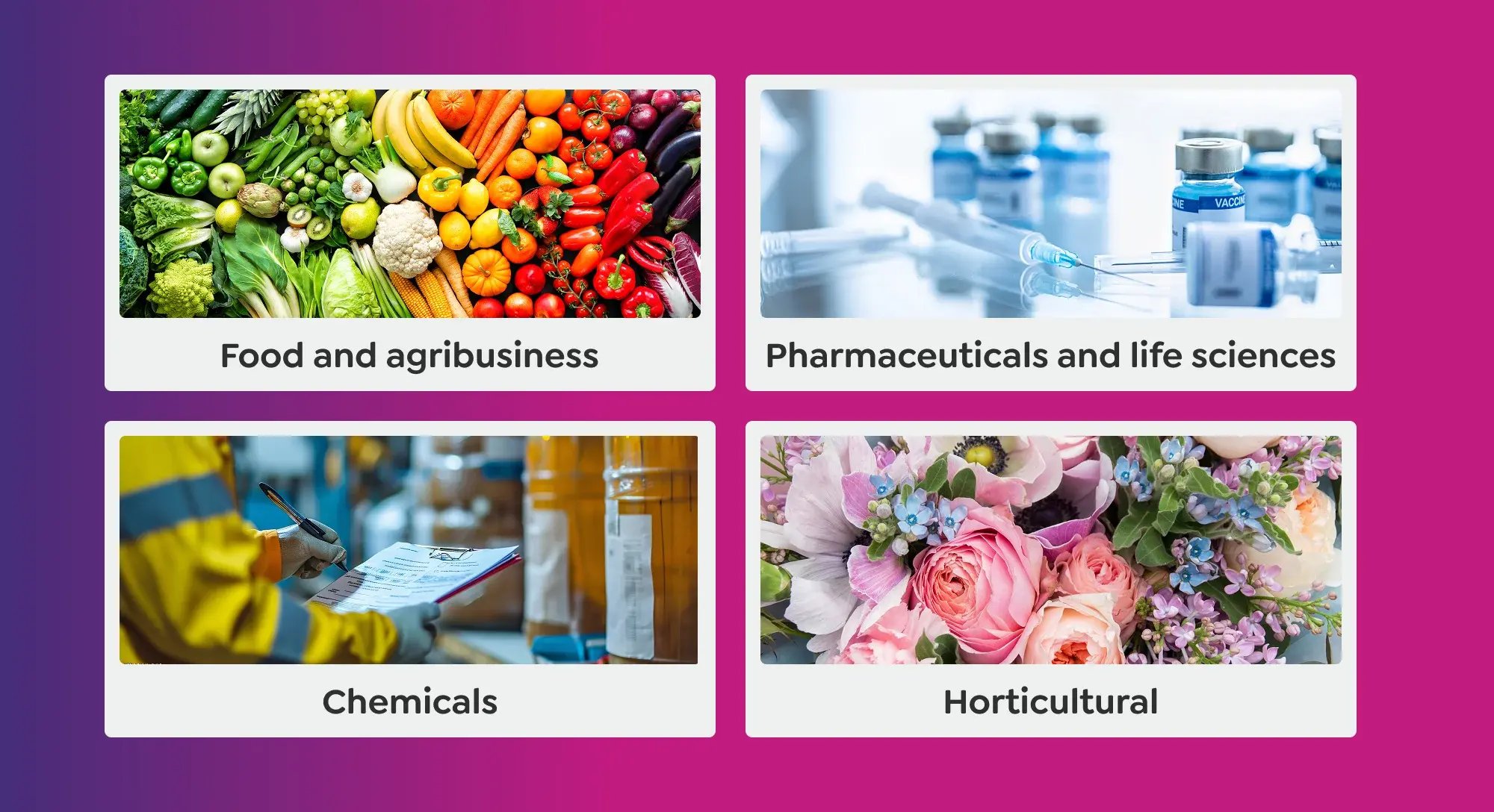 Industries that need cold chain