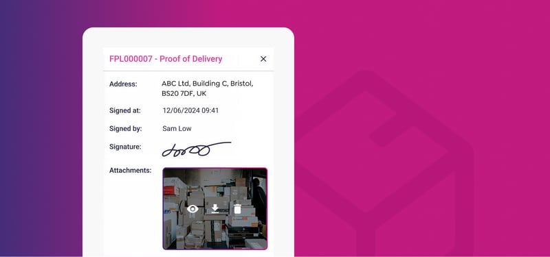 Proof of delivery